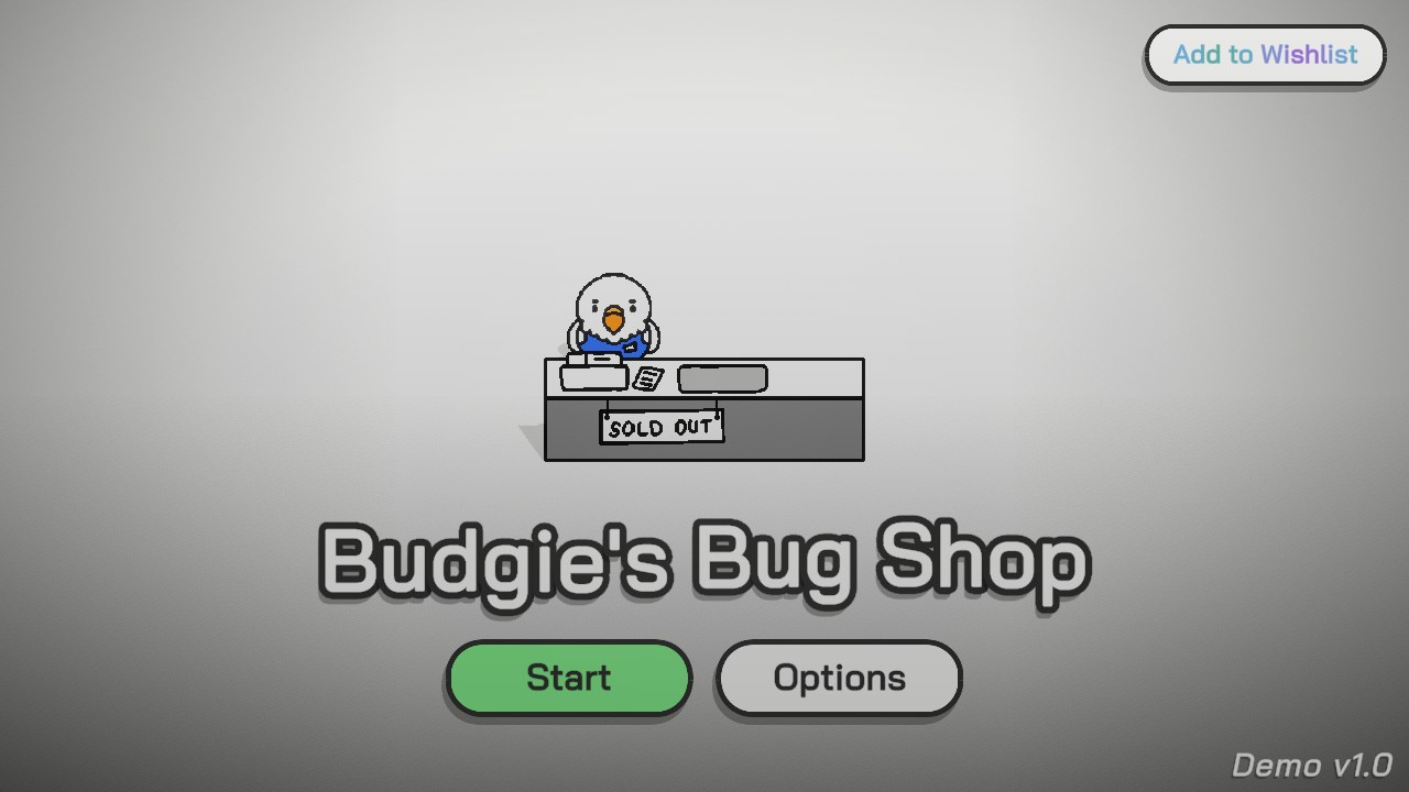 Budgie's Bug Shop Demo background